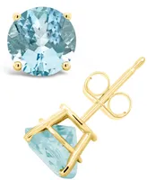 Aquamarine (2-1/2 ct. t.w.) Stud Earrings in 14K Yellow Gold