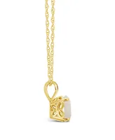 Opal (3/4 ct. t.w.) Pendant Necklace in 14K Yellow Gold