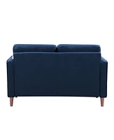 Lillith Modern Loveseat With Upholstered Fabric and Wooden Frame