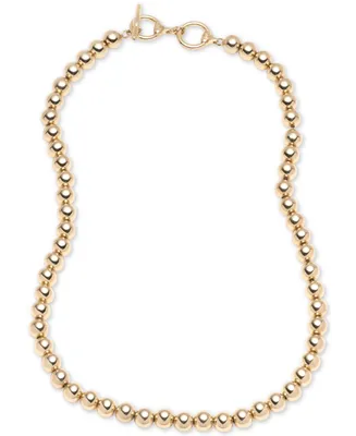 Lauren Ralph Lauren Gold-Tone Metal Bead 20" Collar Necklace
