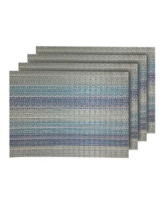 Dainty Home Yorkshire Woven Textilene Waterproof, Heat & Stain Resistant Washable 13" x 19" Placemat - Set of 4