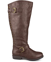 Journee Collection Women's Spokane Extra Wide Calf Knee High Riding Boots