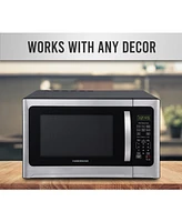 Farberware Professional FMO12AHTBKE 1.2 Cu. Ft. 1100-Watt Microwave Oven with Sensor Cooking, Stainless Steel/Black Body Wrap