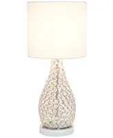 Elegant Designs Elipse Crystal Pinned Decorative Gourd Accent Table Lamp