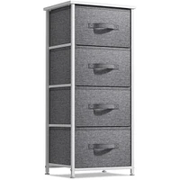 Sorbus 4 Drawers Chest Nightstand - Storage for Closet, Home, College Dorm Features Steel Frame, Wood Top