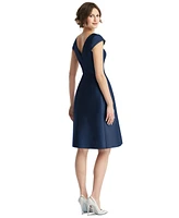 Alfred Sung Boat-Neck A-Line Dress