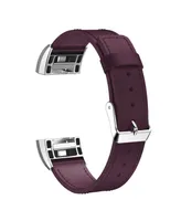 Posh Tech Unisex Fitbit Charge 2 Genuine Leather Watch Replacement Band