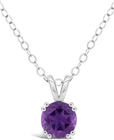 Gemstone Pendant Necklace Sterling Silver