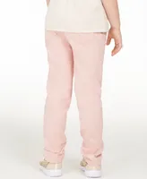 Toddler Girls Solid Twill Jeggings - Pink