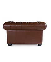 Alexandon Leather Chesterfield Chair