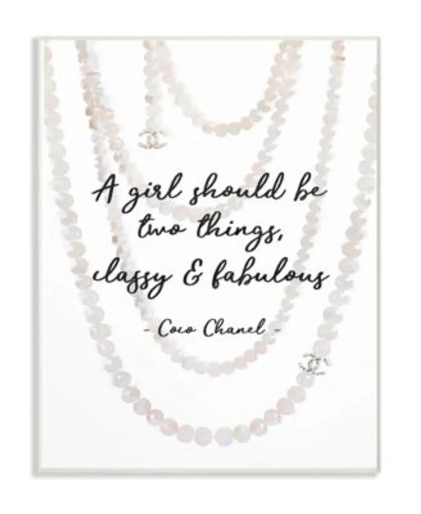 Stupell Industries Classy Fabulous Fashion Quote With Pearls Wall Plaque Art Collection