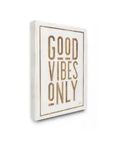 Stupell Industries Good Vibes Only Rustic White Exposed Wood Look Sign Collection