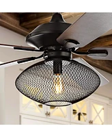 Clift 52" 1-Light Mid-Century Led Ceiling Fan with Remote