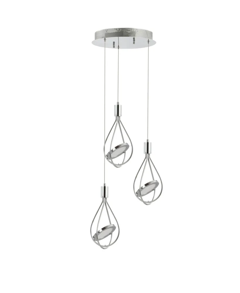 Orion 11.5" Adjustable Modern Integrated 3-Light Cluster Led Pendant