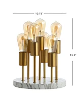 Pleiades 13.5" Modern, Resin Led Accent Lamp - Brass Gold