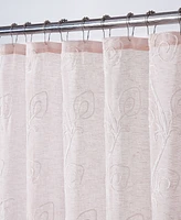 Dainty Home Stella 70" x 72" Chenille Embroidederd Shower Curtain