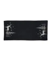Manor Luxe Deer In Snowing Forest Double Layer Christmas Table Runner