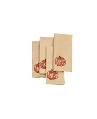 Manor Luxe Pumpkin Party Fall Napkins - Set of 4