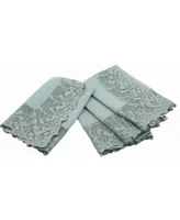 Manor Luxe Garden Trellece Lace Trim Napkins - Set of 4