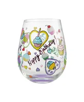 Enesco Lolita Birthday Cupcakes Stemless Wine Glass