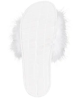 I.n.c. International Concepts Women's Marabou Pool Slides, Created for Macy's