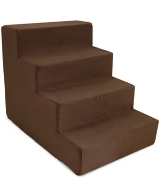 Home Base Dog Steps, 4-Step Pet Steps for Cats and Dogs High Beds Couch,+ Density Foam Design