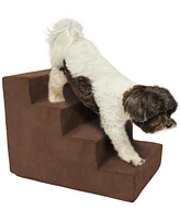 Home Base Dog Steps, 4-Step Pet Steps for Cats and Dogs High Beds Couch,+ Density Foam Design