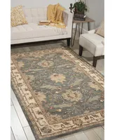 Long Street Looms India House IH75 Blue 3'6" x 5'6" Area Rug