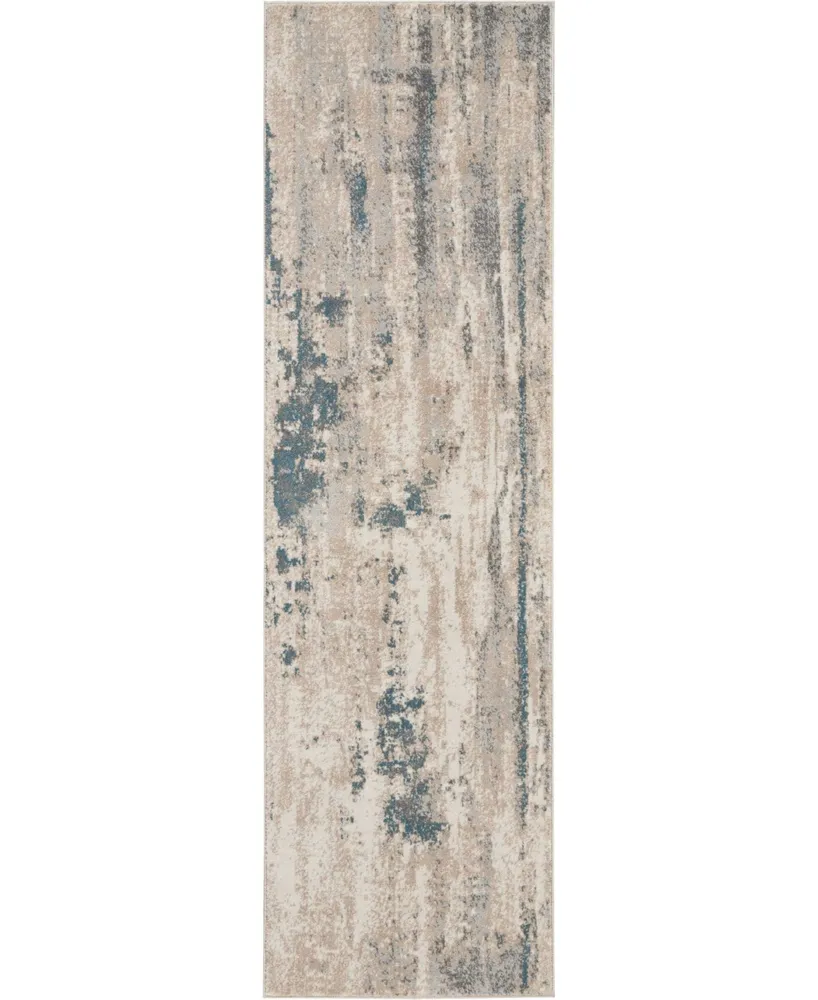 Long Street Looms Samuel SAM17 Ivory 2'2" x 7'6" Runner Rug