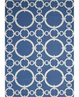 Long Street Looms Shady Brights SHA02 Navy 7'9" x 10'10" Outdoor Area Rug