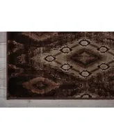 Long Street Looms Fate FAT02 Chocolate 9'3" x 12'9" Area Rug