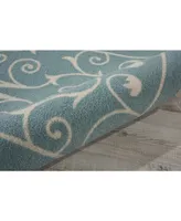 Long Street Looms Backyard BAC019 Mist 2'3" x 8' Runner Rug