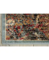 Long Street Looms Modino MOD06 Blue 5'3" x 7'3" Area Rug