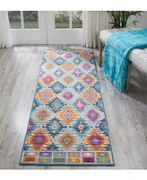 Long Street Looms Zeal ZEA02 Multi 2'2" x 7'6" Runner Rug