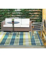 Long Street Looms Shady Brights SHA71 Green 5'3" x 7'5" Outdoor Area Rug