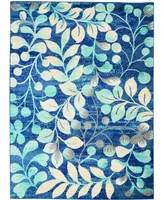 Long Street Looms Peace PEA03 Navy 5'3" x 7'3" Area Rug