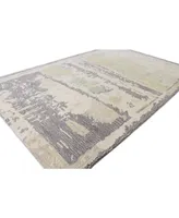 Bb Rugs Elements S217 Ivory and Gray 3'6" x 5'6" Area Rug