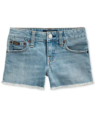 Polo Ralph Lauren Little Girls Frayed Denim Shorts