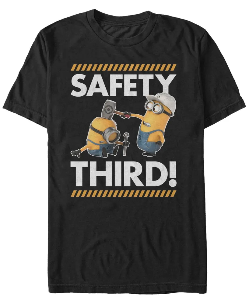 Fifth Sun Minions Men's Safety Third Short Sleeve T-Shirt