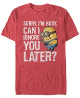 Fifth Sun Minions Men's Can I Ignore You Later Short Sleeve T-Shirt