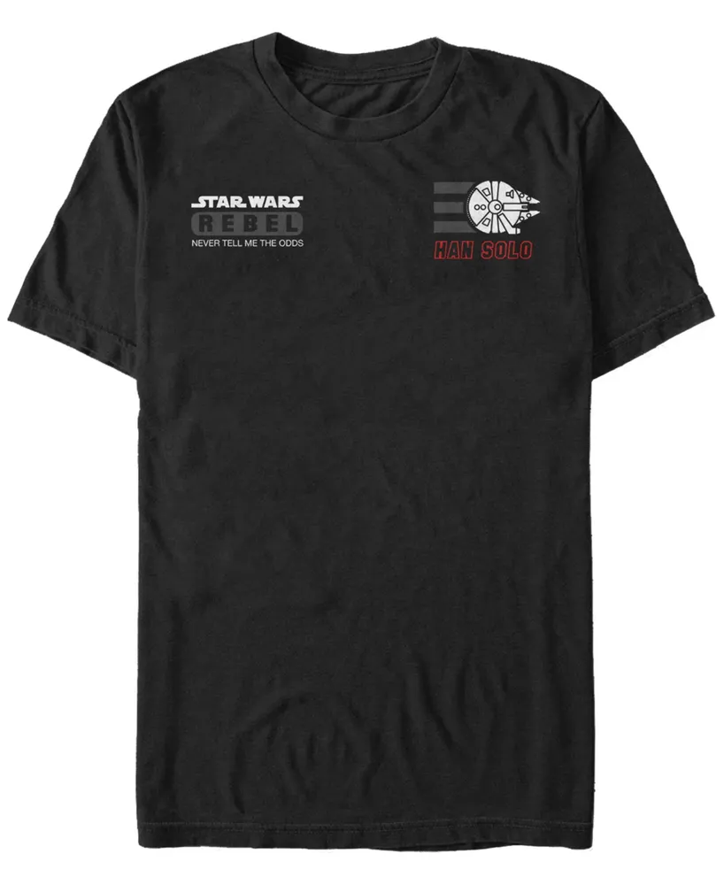 Fifth Sun Star Wars Men's Han Solo Rebel Pocket Logos Short Sleeve T-Shirt
