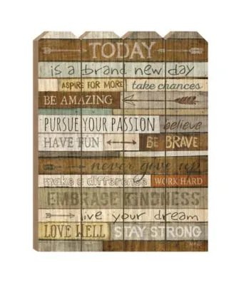 Trendy Decor 4u Today Is A Brand New Day By Marla Rae Printed Wall Art On A Wood Picket Fence Collection