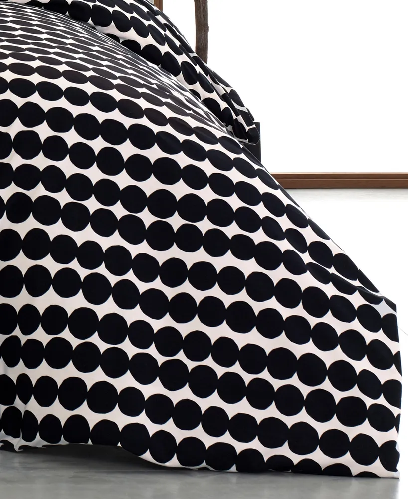 Marimekko Rasymatto Cotton Reversible 3 Piece Comforter Set, Full/Queen