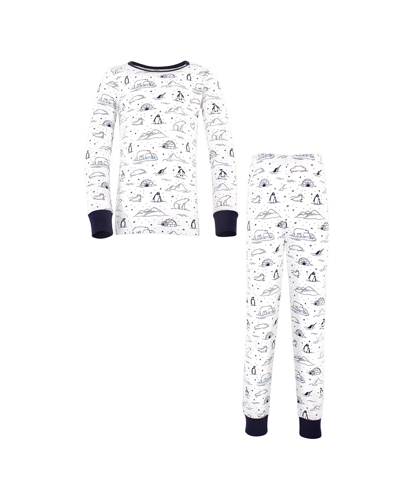 Touched by Nature Big Boys Toddler/Child Unisex Organic Cotton Tight-Fit Pajama Set, Arctic