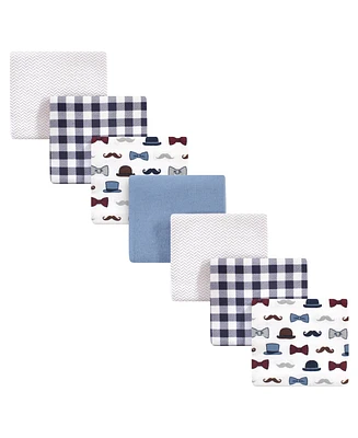 Little Treasure Baby Boy Cotton Flannel Receiving Blankets, Handsome Fella 7-Pack, One Size