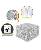 Majestic Home Goods Aruba Ottoman Square Pouf 27" x 17"