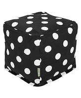 Majestic Home Goods Large Polka Dot Ottoman Pouf Cube 17" x
