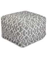 Majestic Home Goods Athens Ottoman Square Pouf 27" x 17"