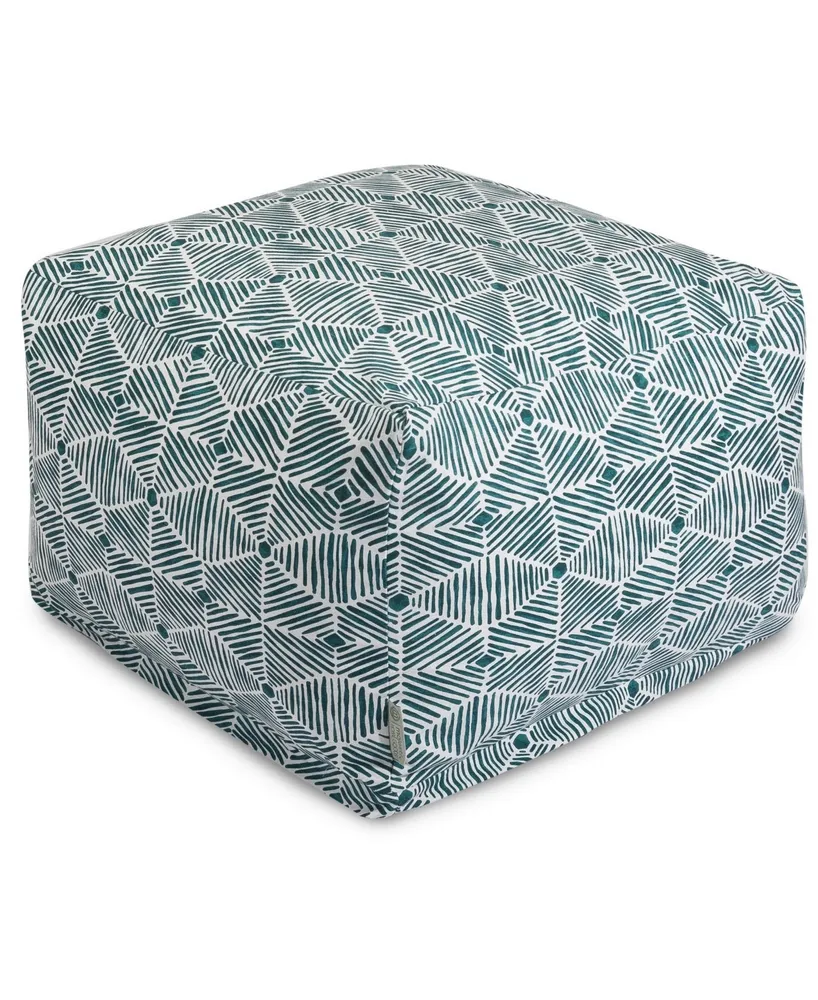 Majestic Home Goods Charlie Ottoman Square Pouf 27" x 17"