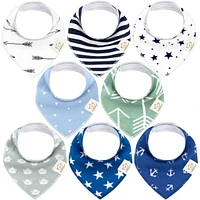 KeaBabies 8pk Organic Baby Bandana Bibs, Drool Bibs for Boy, Girl, Infant